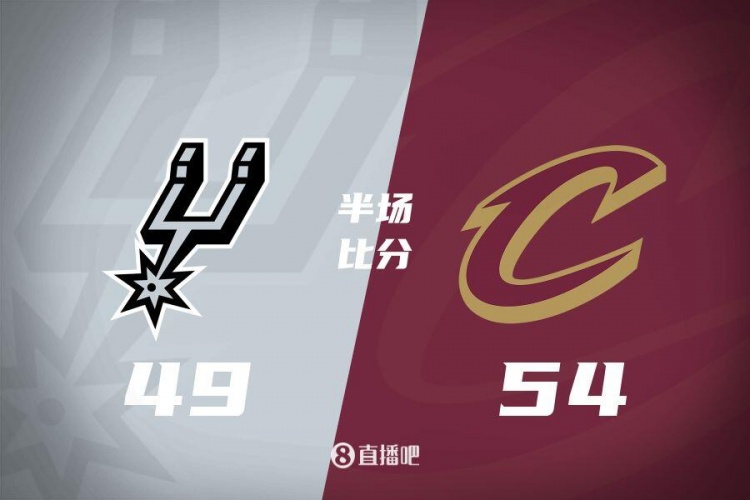 半场战报-米切尔15+7 卡斯尔12中3 骑士54-49领先领先马刺